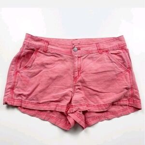 J Crew Linen blend Shorts Size 2 washed out red/pink pockets summer womens